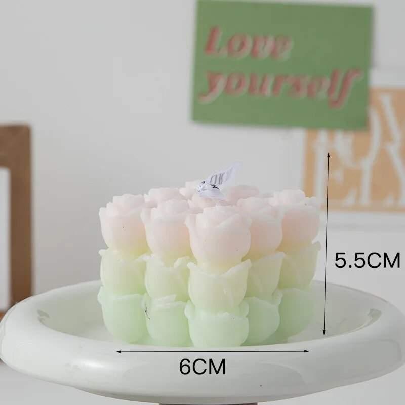 Modern Home Decoration Big Cube Bubble Candle Soy Wax