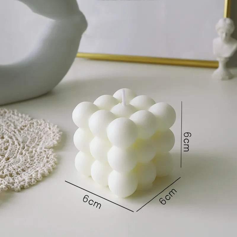 Modern Home Decoration Big Cube Bubble Candle Soy Wax