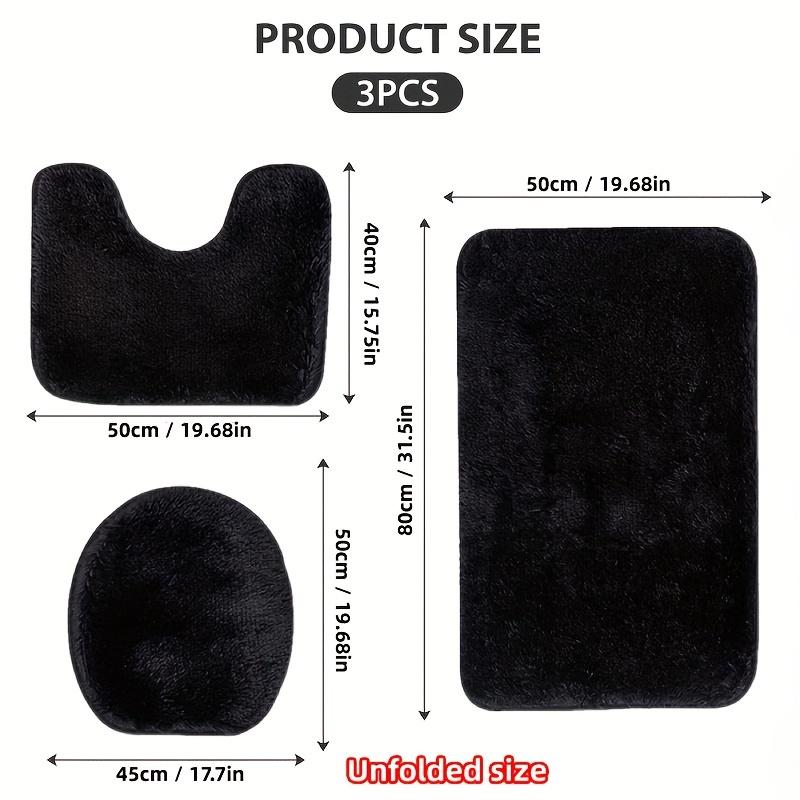 3-Piece Non-Slip Bathroom Rug and Cushion Set - Soft and durable toilet seat set for a comfortable bathing experience