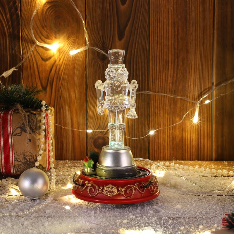 Nutcracker christmas Decor,ornaments Gift festive Acrylic nutcracker Collectible for Indoor home Table Desktop Fireplace party light decoration