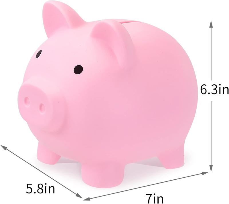 Piggy ,  for Boys and Girls,Unbreakable Plastic Money ,Cute Pig Money Box,Practical Gifts for Birthday, Festival,  Shower