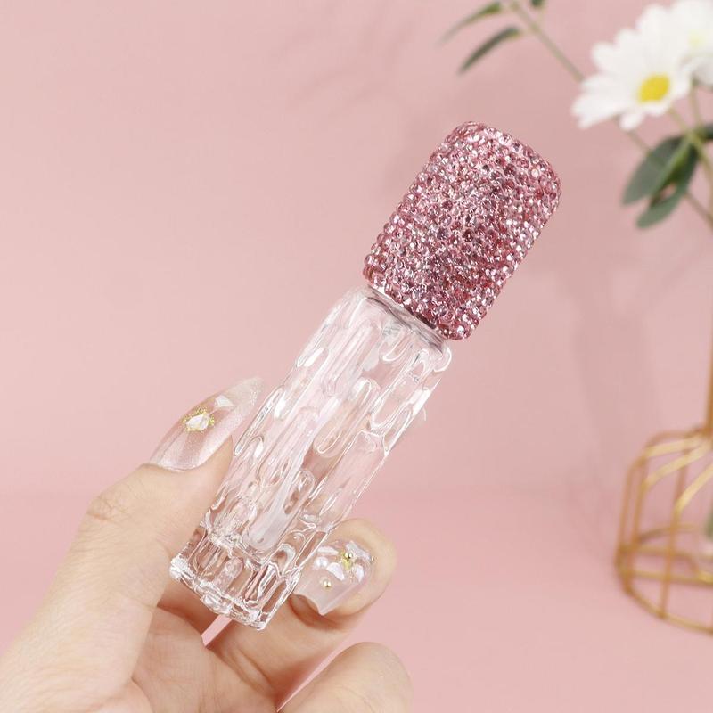 10ML Rhinestone Decor Refillable Perfume Bottle, Portable Travel Spray Bottle, Perfume Dispenser Bottle for Women & Girls