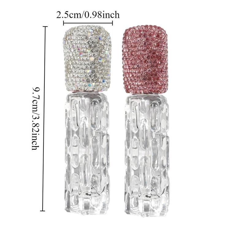 10ML Rhinestone Decor Refillable Perfume Bottle, Portable Travel Spray Bottle, Perfume Dispenser Bottle for Women & Girls