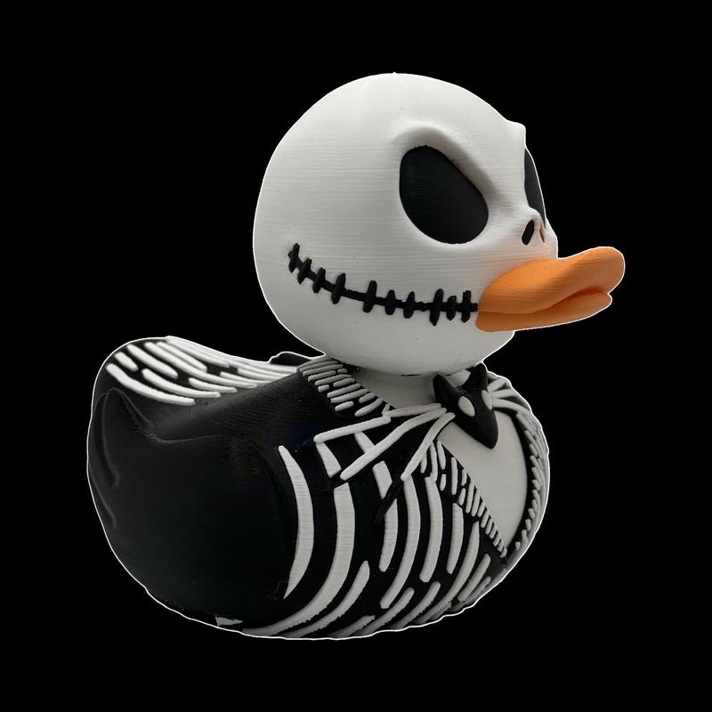 3D Printed Skellington Figurine for Duck Collectors and More - Quirky Home Decor Multicolor Ornaments