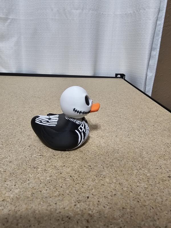 3D Printed Skellington Figurine for Duck Collectors and More - Quirky Home Decor Multicolor Ornaments