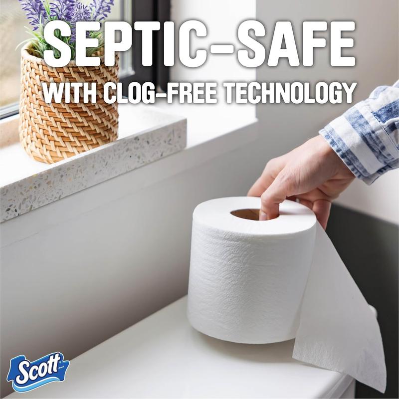 1000 Toilet Paper, 18 Rolls, Septic-Safe, 1-Ply Toilet Tissue - Wipes