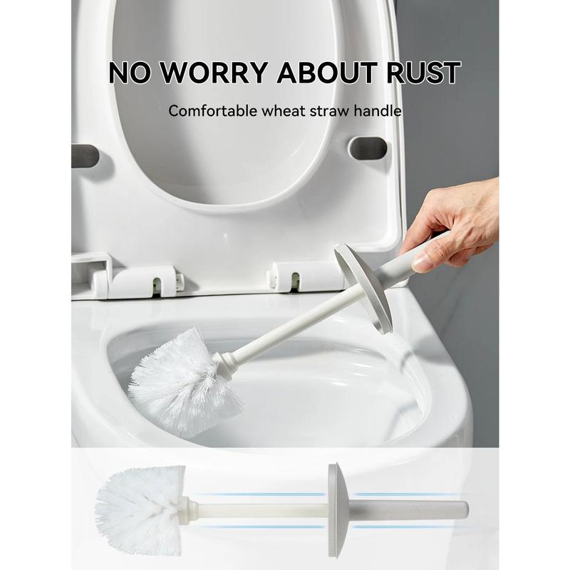 WORTHBUY Plastic Toilet Brush With Standing Base Long Handle Toilet Cleaning Brush For WC Bathroom Accessories Cleaning Tools