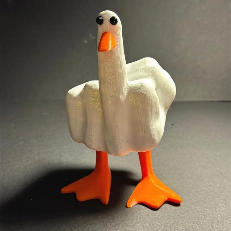 Funny Little Duck Resin Ornaments, Cute Animal Design Figurine for Decoration