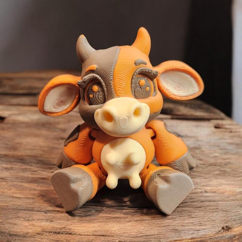 3d Printed Mini Cow Figurine