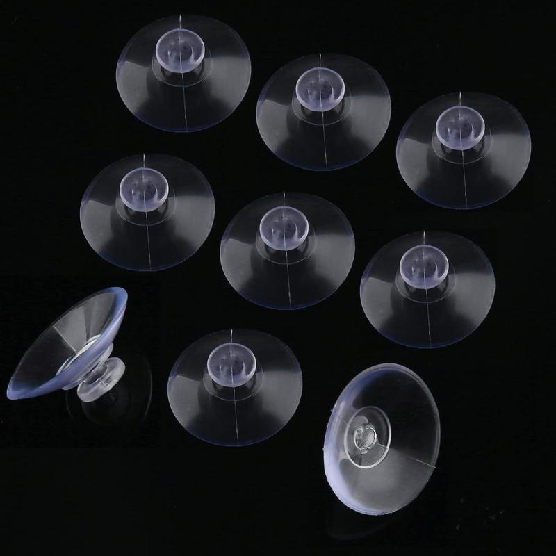 10 Pack Glass Table Suction Cups 20mm Rubber Suction Cup Hangers Without Hooks, Anti-Collision Suction Cups Transparent Suckers, Clear Plastic Suction Cups Desk Suction Pads for Furniture