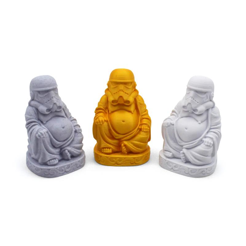 Stormtrooper-Buddha Statue | 3D Printed | Unique Funny Decoration & Zen Decor for Home or Office Figures Religious