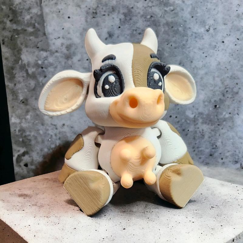 3d Printed Mini Cow Figurine