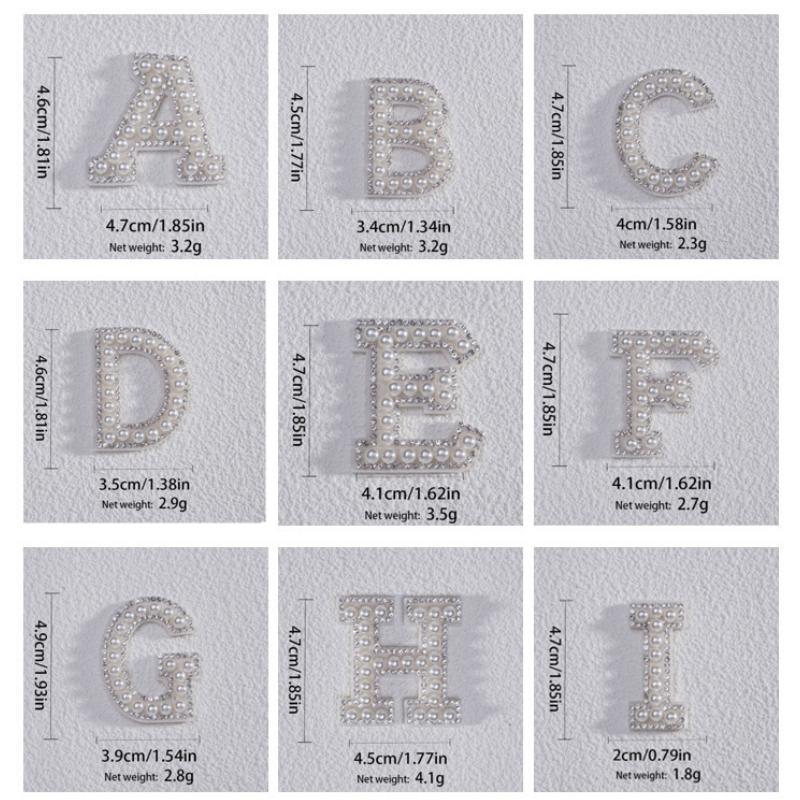 Faux Pearl & Rhinestone Decor Letter Sticker, 1 Count Self-adhesive Letter Decal for DIY Craft Home Decoration, Gifts for Family Friends New House