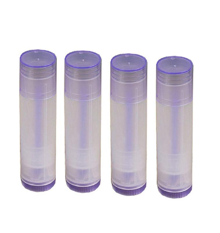 25 Count Lip Balm Tubes Containers 5g Clear with Twist Bottom and Cap, Empty Refillable Plastic DIY Lipstick Lip Gloss Containers Chapstick Tube Crayon Pipe Bottle (black Lid)