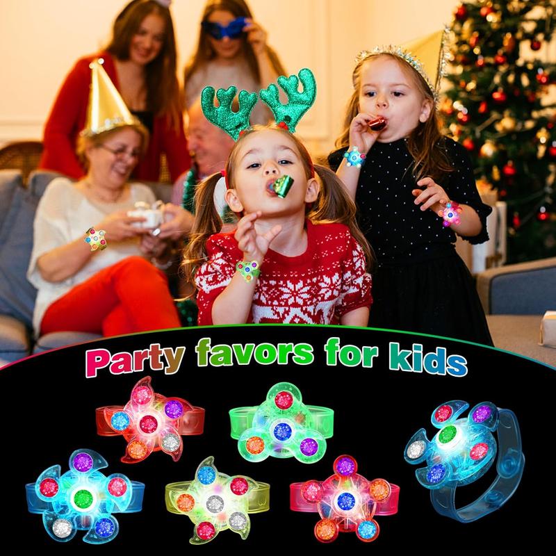 24 PCS  LED Light Up Fidget Spinner Party Favors - For Kids Birthday Party, Christmas - Perfect for Party Supplies