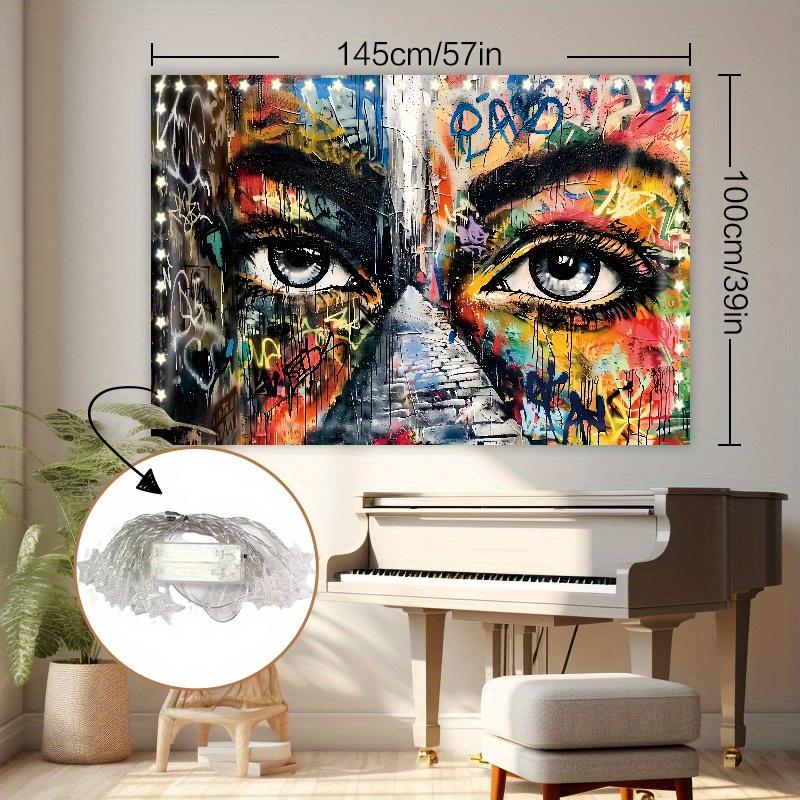 Black Friday Deals-1PC Graffiti Pattern Tapestries, Wall Tapestries, Room Decoration Background Background, Bedroom Aesthetics Wall Art, Home Decoration Decorative