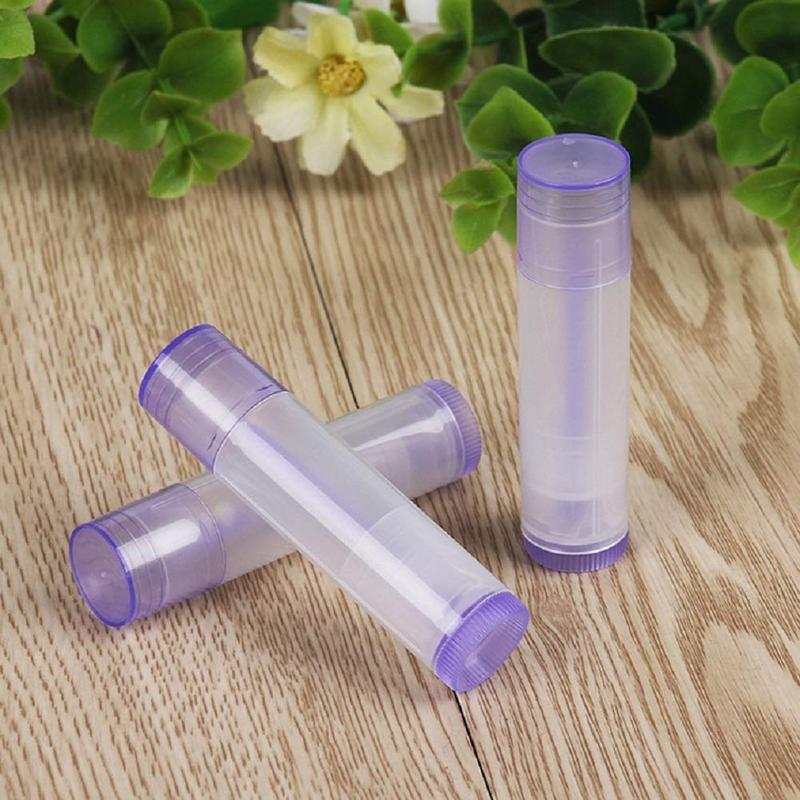 25 Count Lip Balm Tubes Containers 5g Clear with Twist Bottom and Cap, Empty Refillable Plastic DIY Lipstick Lip Gloss Containers Chapstick Tube Crayon Pipe Bottle (black Lid)