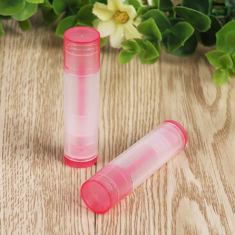 25 Count Lip Balm Tubes Containers 5g Clear with Twist Bottom and Cap, Empty Refillable Plastic DIY Lipstick Lip Gloss Containers Chapstick Tube Crayon Pipe Bottle (black Lid)