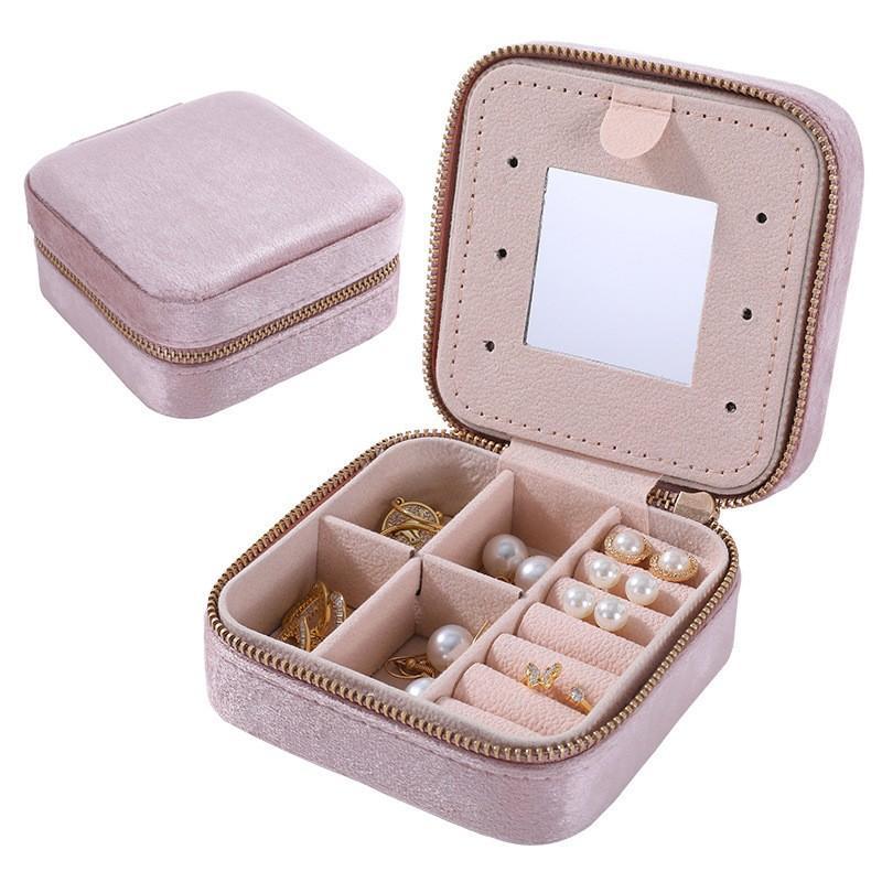 Jewelry Storage Box, 1 Count Multi-compartment Jewelry Box, Portable Travel Jewelry Organizer