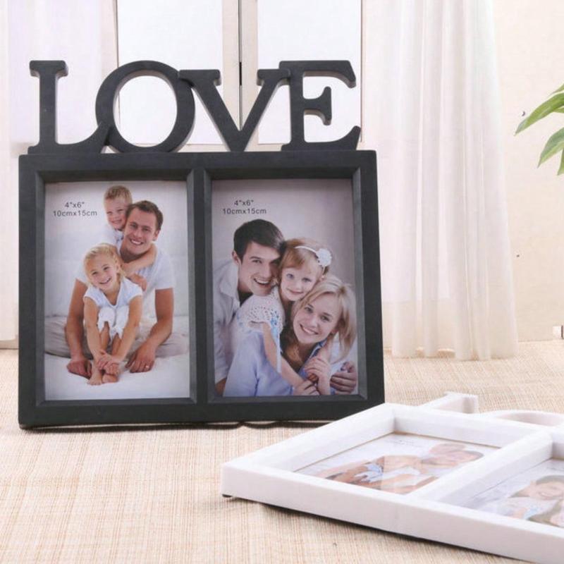 Love Design Family Photo Frame, Photo Paper Picture Display Photo Frame, Gift for Mom, Home Desktop Decor