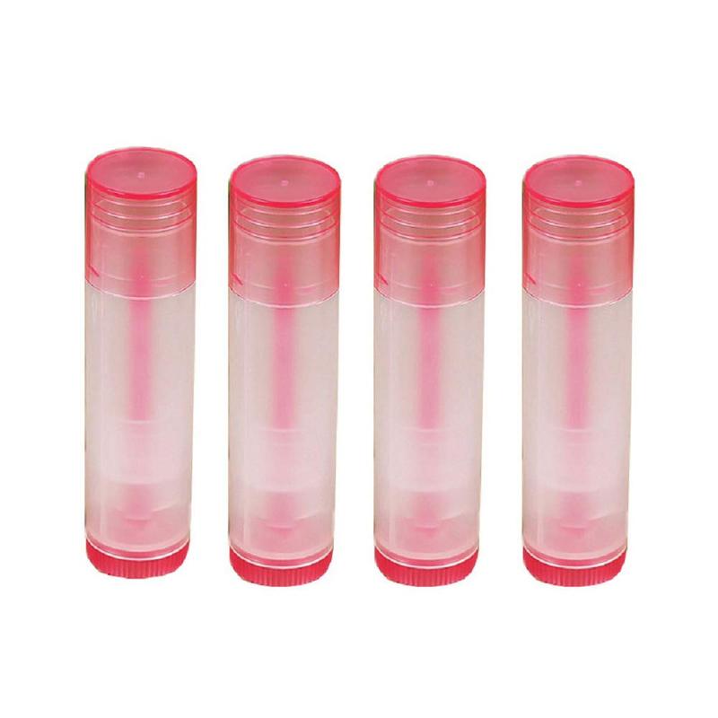 25 Count Lip Balm Tubes Containers 5g Clear with Twist Bottom and Cap, Empty Refillable Plastic DIY Lipstick Lip Gloss Containers Chapstick Tube Crayon Pipe Bottle (black Lid)