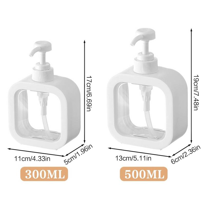 Clear Bathroom Soap Dispenser, 1 Count Soap Dispenser with Visual Design, Bathroom Supplies for Home Hotel Salon Dormitory