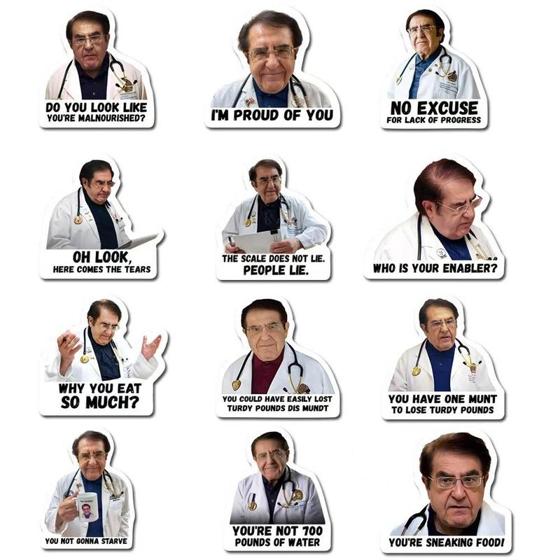 Doctor Themed Fridge Magnet, 12pcs set Creative Funny Doctor Pattern Magnetic Sticker, Decorative Sticker for Home Kitchen Office