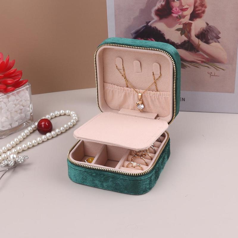 Jewelry Storage Box, 1 Count Multi-compartment Jewelry Box, Portable Travel Jewelry Organizer