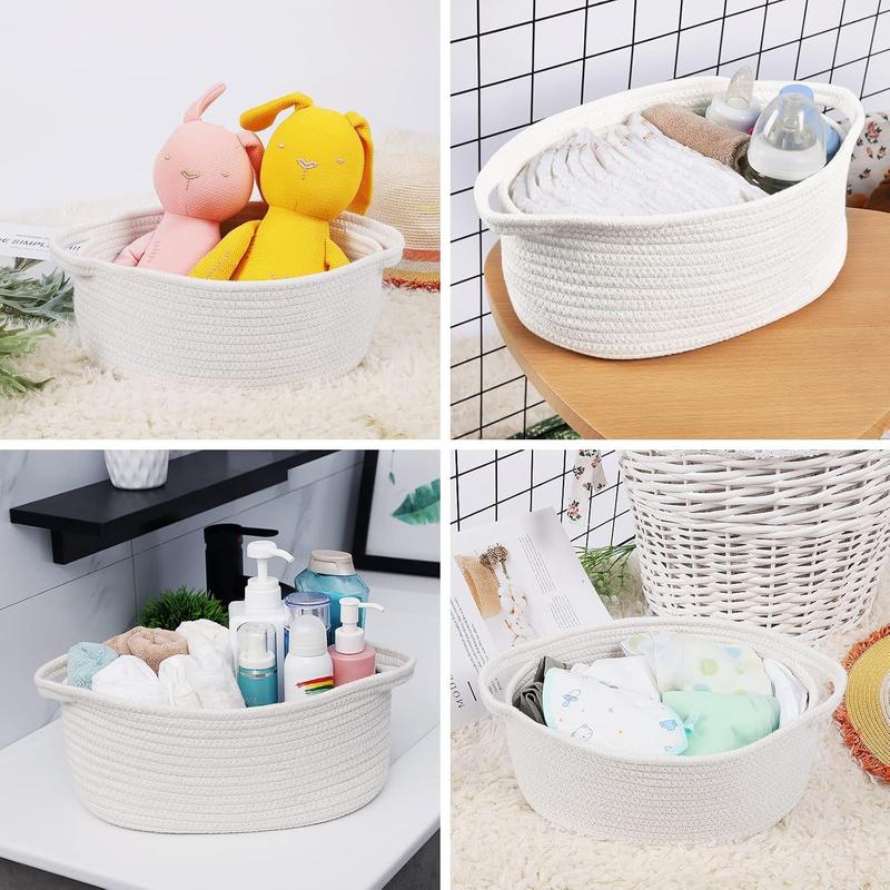 Cute Small Woven Basket with Handles, 12