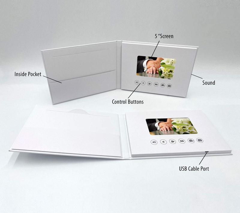 Video Book Gift Hard Book Cover with IPS 5 inch Screen inside