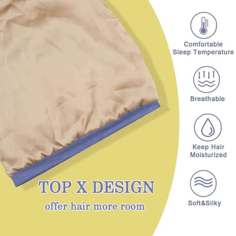 Adjustable Silk Satin Bonnet Hair Wrap for Sleeping - 2 Pcs for Women and Men - Shower