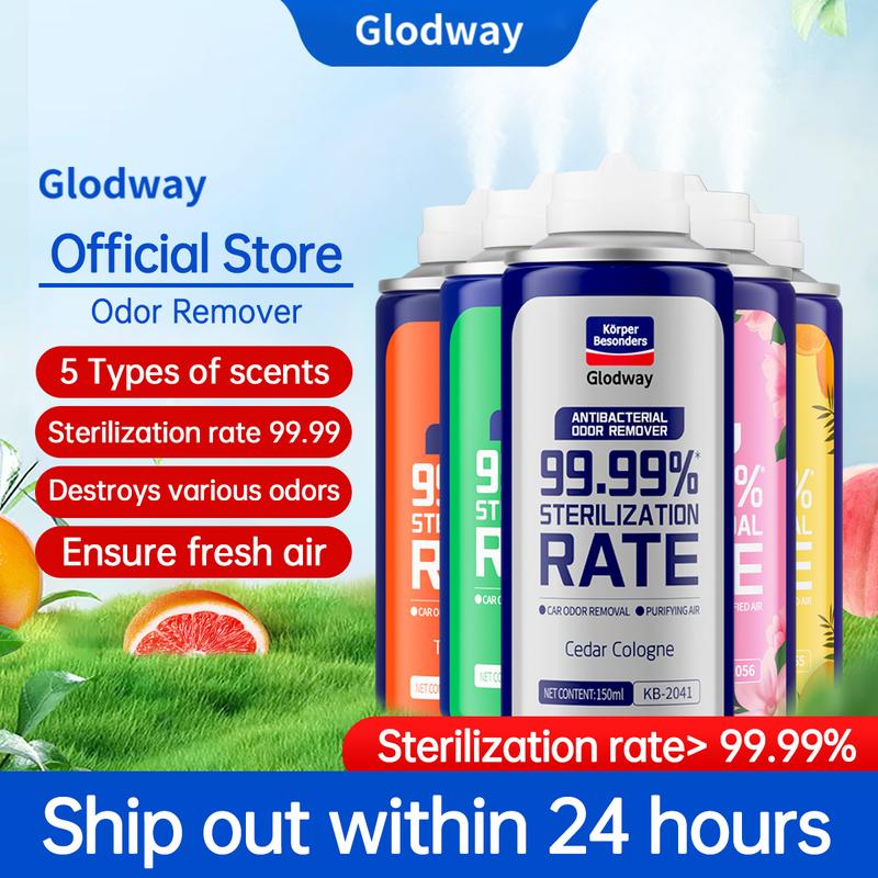 Glodway-Car air freshener 99.9% sterilization rate Car perfume Room deodorizer Car deodorizer Five scents Easy to use-car