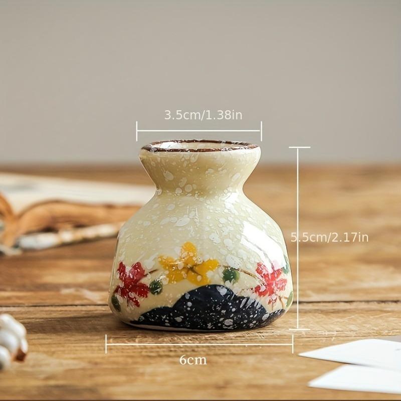 Vintage Ceramic Toothpick Holder, 1 Count Fish Flower Pattern Toothpick Storage Jar, Toothpick Organizer for Home Kitchen Restaurant Coffee Shop