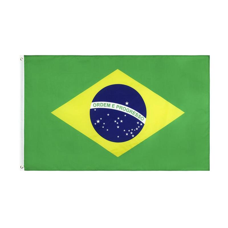 Brazil National Flag, Hanging Polyester Digital Print Brazilian Banner Flag, Party Decoration Supplies