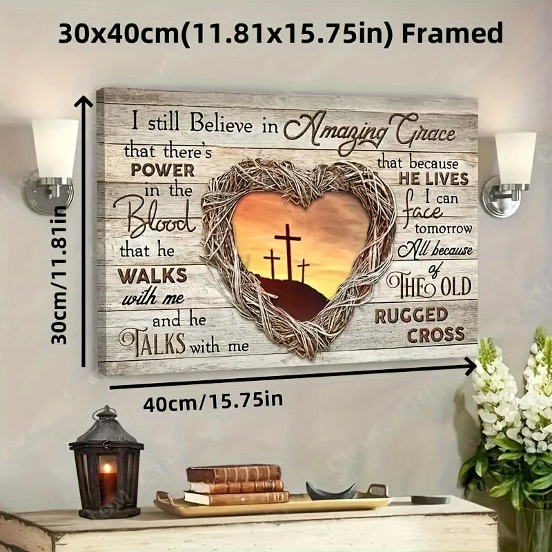 Wood Framed Canvas Painting,God Landscape Canvas, Into The Arms ,Gift For Christian, Decor Poster wall ornaments photo room  decoration Artistic Print