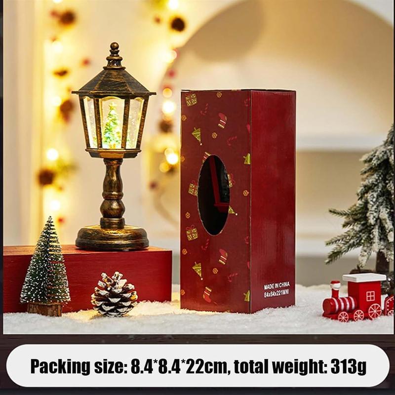 Christmas Themed Light, 2025 New Fall Snow Globe Lantern Thanksgiving Glittering Lighted Lantern, Christmas Night Light Lamp with Music and LED for Car Christmas Decoration Gifts