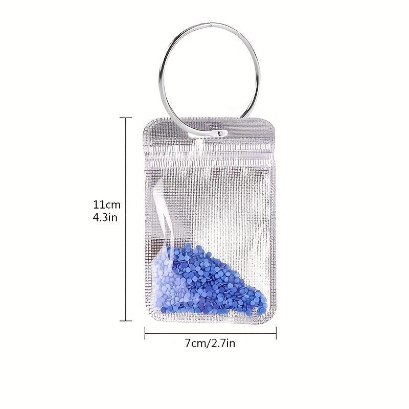 Transparent Ziplock Bag, 50 100pcs Self-sealing DIY Paint In Diamond Drill Tool Storage Bag, Multipurpose Ziplock Bag With Ring, Diamond Art Supplies