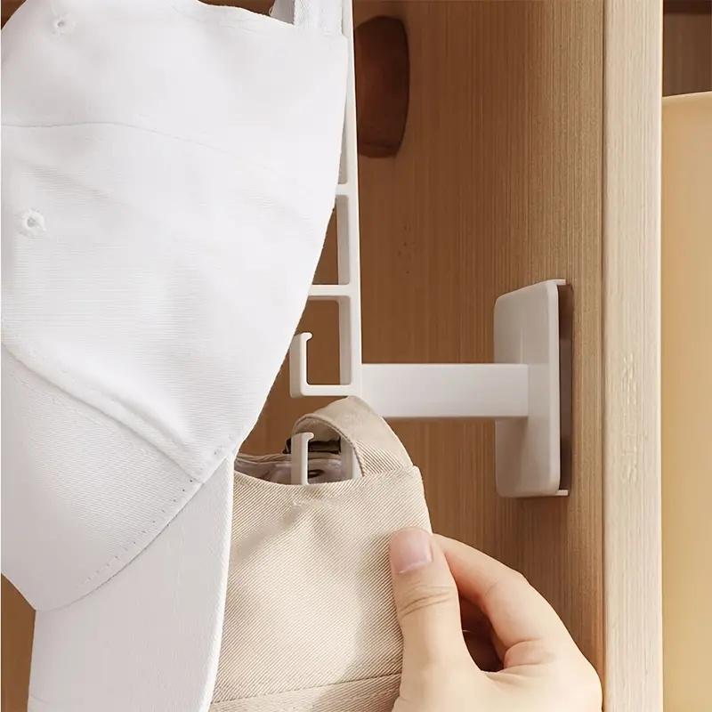 Hat Organizer, 2 Counts Space Saving Hat Holder, Over-the-door Hook Rack for Closet & Wardrobe