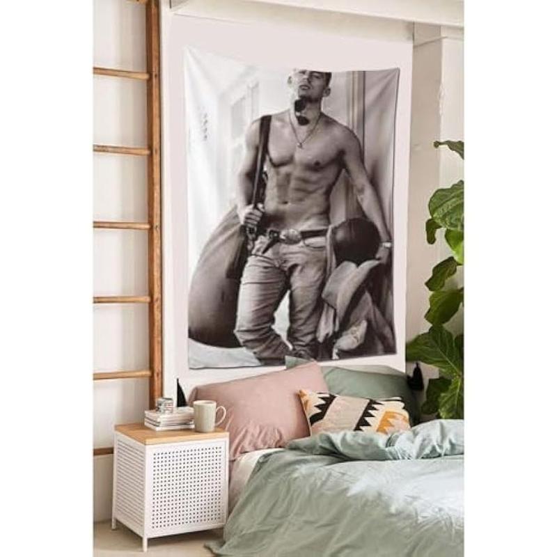 Kcoiuld Tapestry Channing Tatum Tablecloth Wall Art Hanging Tapestries banner Flag Gift for Bedroom Living Room Decor Home Decoration