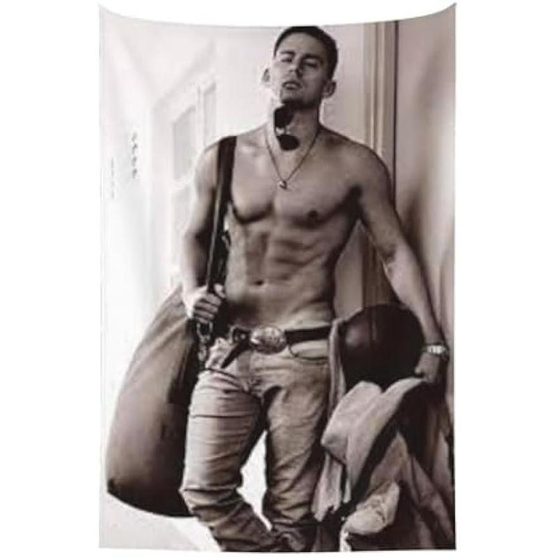 Kcoiuld Tapestry Channing Tatum Tablecloth Wall Art Hanging Tapestries banner Flag Gift for Bedroom Living Room Decor Home Decoration