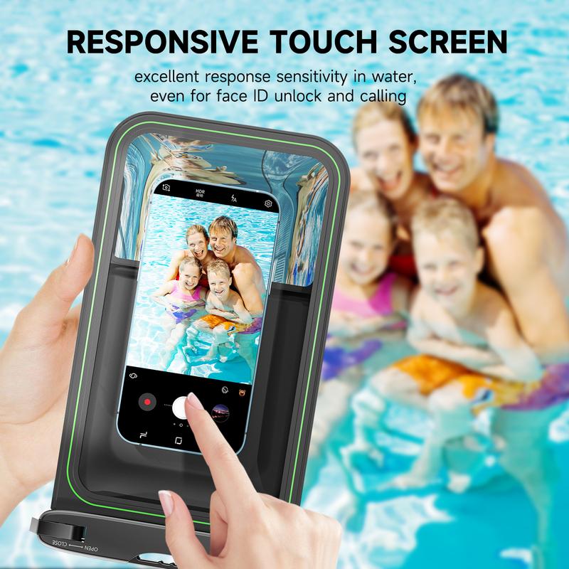 Floating Waterproof Phone Pouch, Anti-sinking Waterproof Phone Case for iPhone 15 14 13 12 Pro Max, IPX8 Cellphone Dry Bag Beach Cruise Ship Essentials - 9 inches