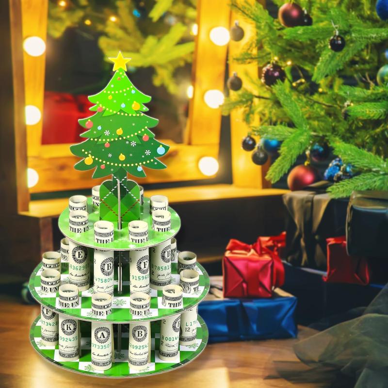 Christmas Money Holder for Cash Gift, Christmas Gifts Money Box Cash Cake for Christmas Gift Xmas Money Gift (Christmas Tree) Lightweight