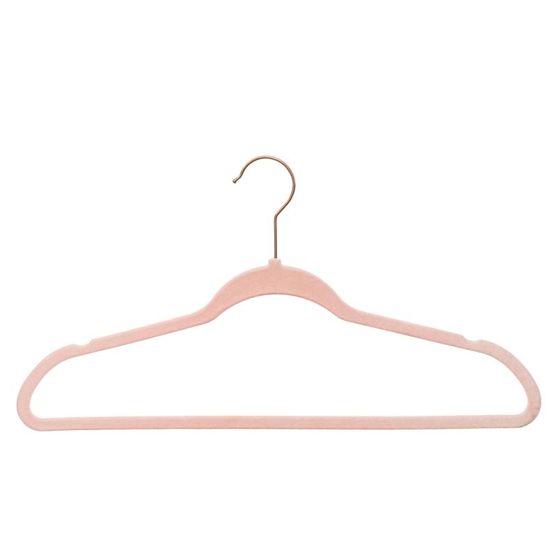 Better Homes & Gardens Non-Slip Velvet Adult Clothing Hangers, 100 Pack, Pink, Space Saving