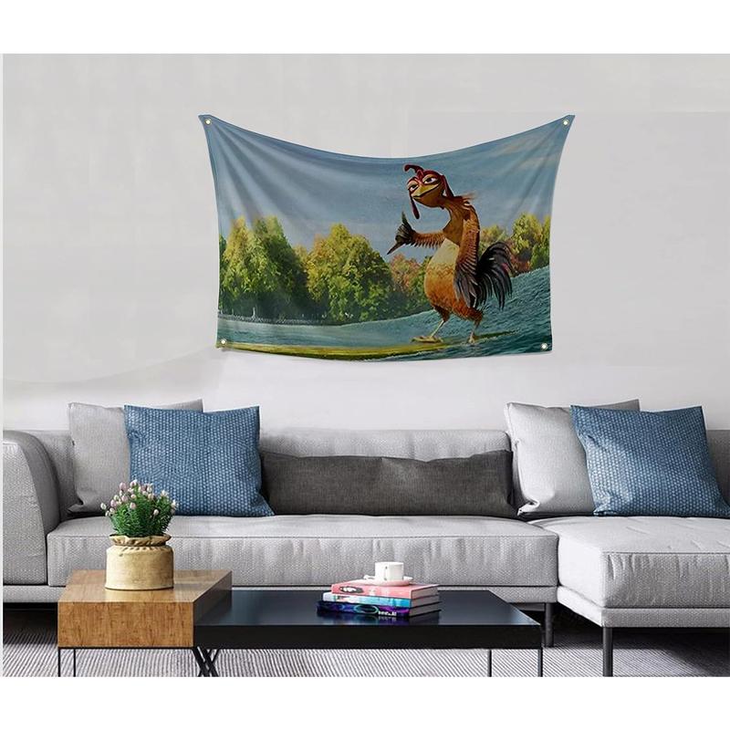 Chicken Joe Flag 3x5FT Funny Cool Flag Banner Surf's Up Vibrant Colors for College Dorm Room Decorations Double Sewing Edges and 4 Shiny Brass Grommets (3x5FT)