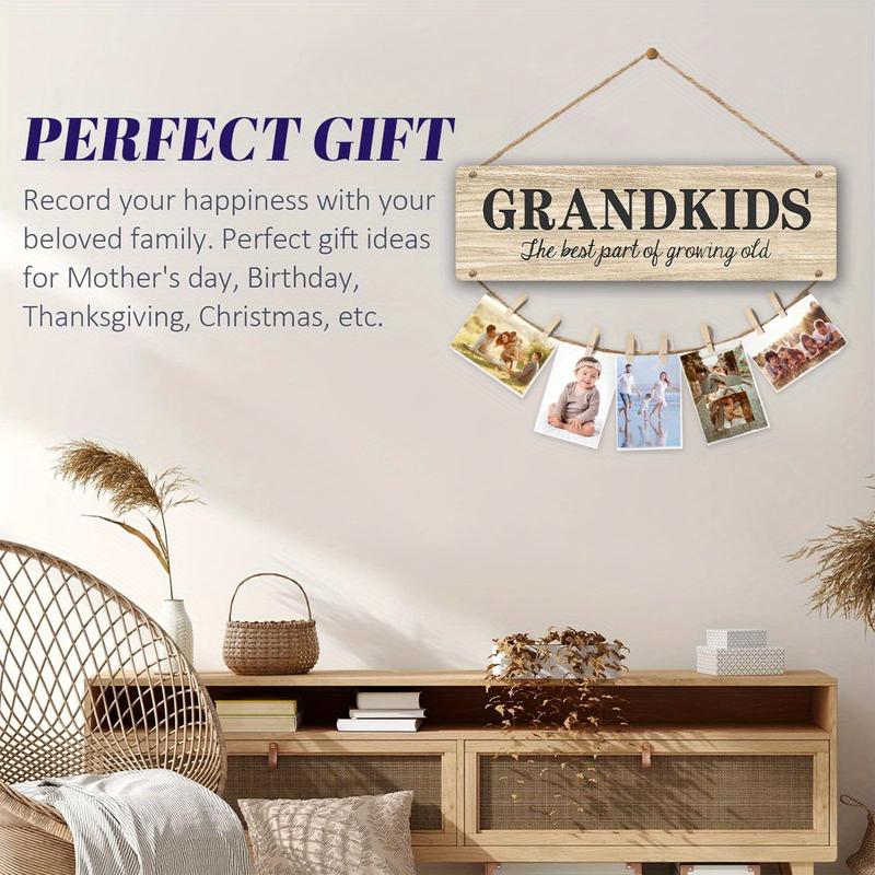 Heartfelt Connections - Grandparents Photo Holder, United in Love Design - Perfect Christmas or Birthday Gift for Grandma & Grandpa from Adoring Grandkids Decor Hanging Decor Hanging Decor Hanging