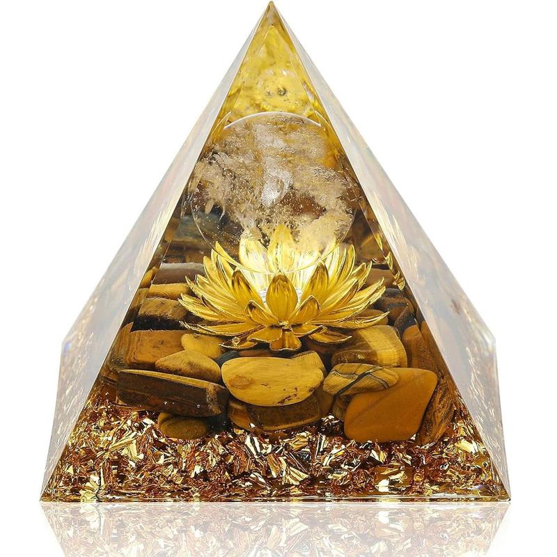 Orgone Pyramid, 1 Count Positive Energy Pyramid, Summer Home Decor, Orgonite Pyramid for Home Desk Office Table Ornament, Room Decor