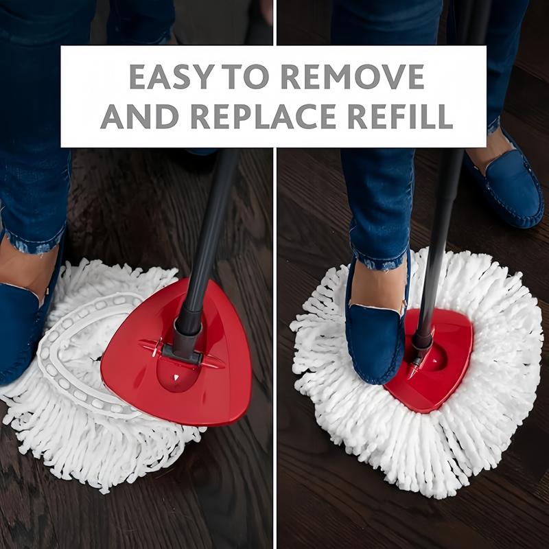 Superfiber Rotary mop, Bucket floor cleaning system, red, gray, standard Adjustable Mop EasyWring Spin