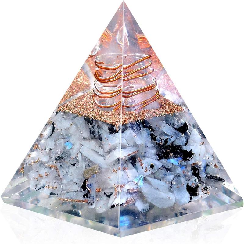 Orgone Pyramid, 1 Count Positive Energy Pyramid, Summer Home Decor, Orgonite Pyramid for Home Desk Office Table Ornament, Room Decor