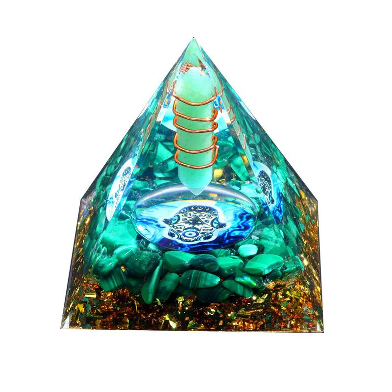 Orgone Pyramid, 1 Count Positive Energy Pyramid, Summer Home Decor, Orgonite Pyramid for Home Desk Office Table Ornament, Room Decor