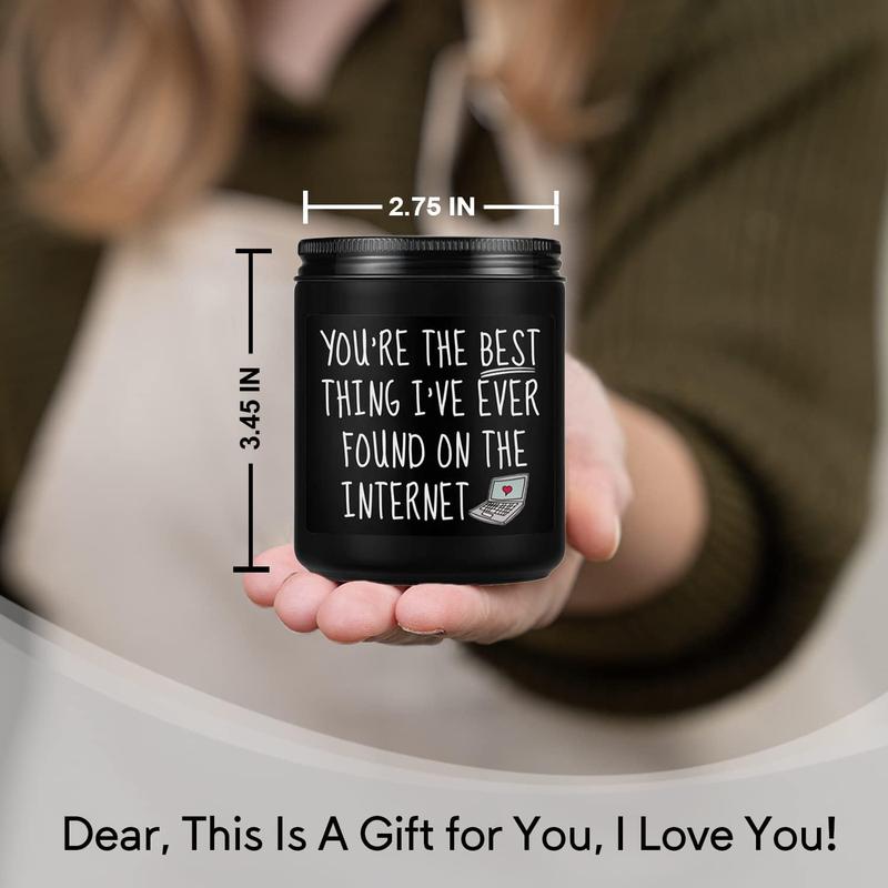 Gifts for Men, Funny Anniversary Romantic Gift for Him Boyfriend Husband, Valentine's Day Gifts, Christmas Gifts, Birthday Gifts for Men Him BFF Friend, Best Online Dating Present, Scented Candle